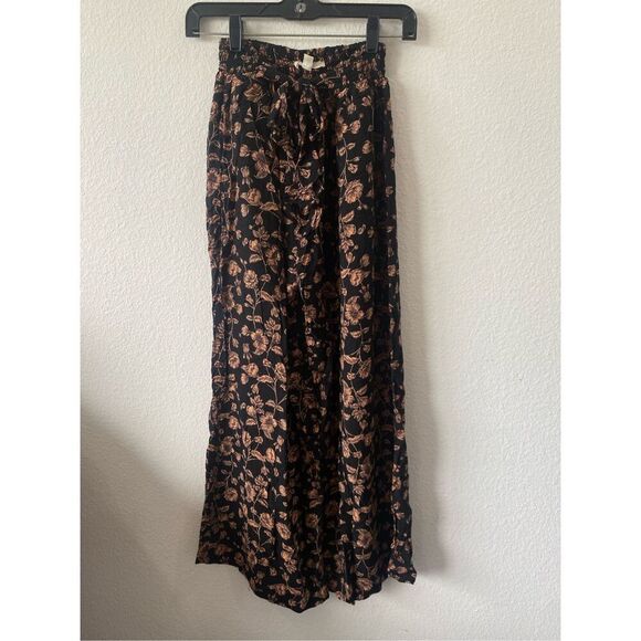 Francesca’s mi ami floral wide leg pants size s - Picture 3 of 9